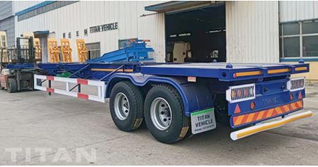 2 Axle 40 Ft Skeleton Container Trailer Ready Ship to Jamaica