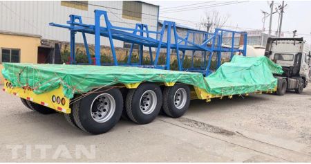 60 Ton Detach Gooseneck Trailer will be sent to Jamaica