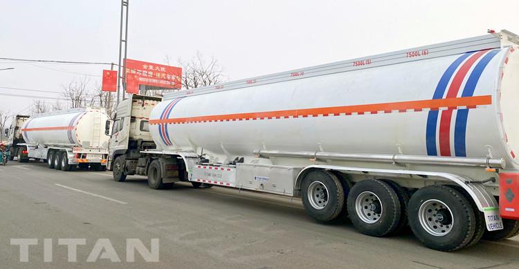 46000 Liters Aluminum Fuel Tanker Trailer will be sent to Jamaica