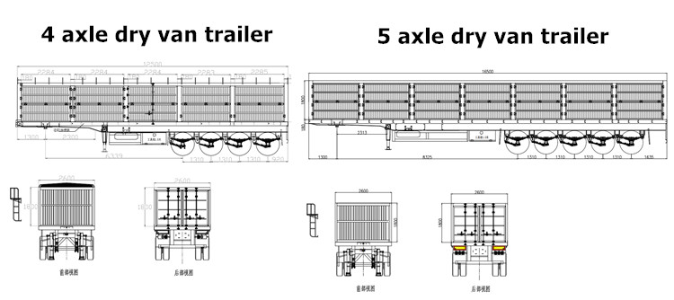 40 FT Dry Van Trailers for Sale Near Me in Jamaica