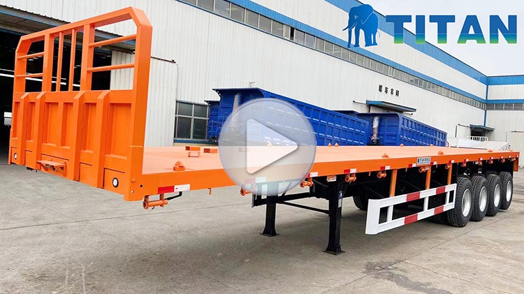 4 Axle 48 Foot/Ft Semi Truck Flatbed Trailer for Sale in Jamaica Port Antonio