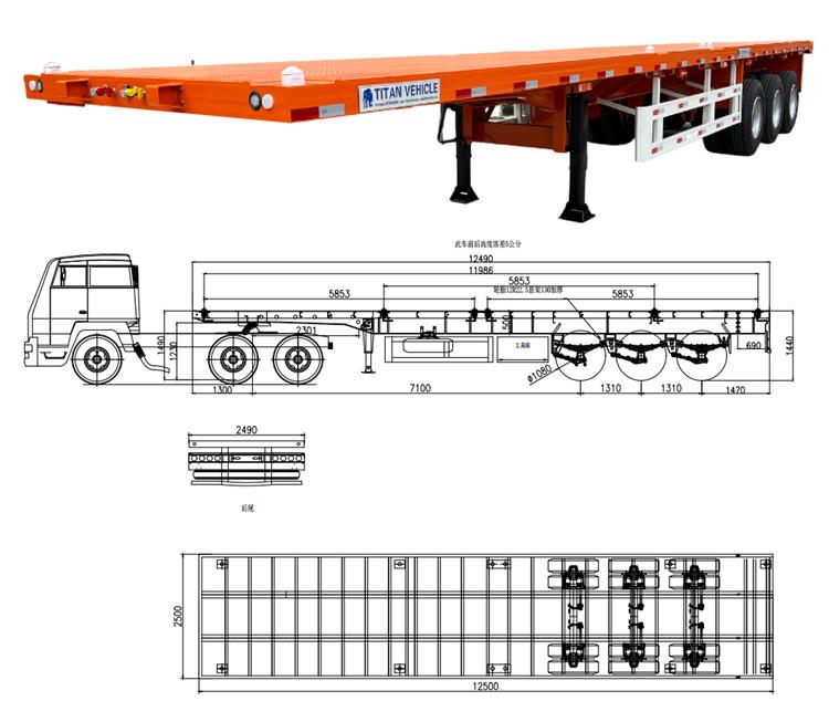 40FT Semi Truck Flatbed Trailer for Sale in Jamaica