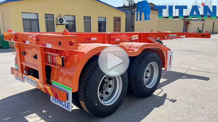 2 Axle 20 ft Shipping Container Chassis Trailer for Sale in Jamaica