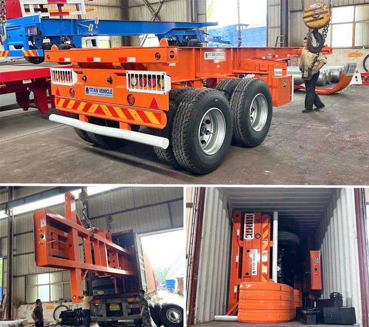 2 Axle 20 ft Shipping Container Chassis Trailer for Sale in Jamaica
