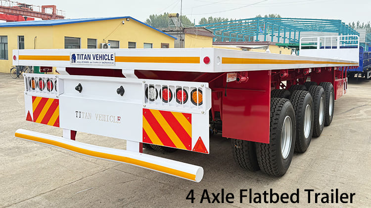 4 Axle 48 Ft Flatbed Trailer Truck for Sale in Jamaica