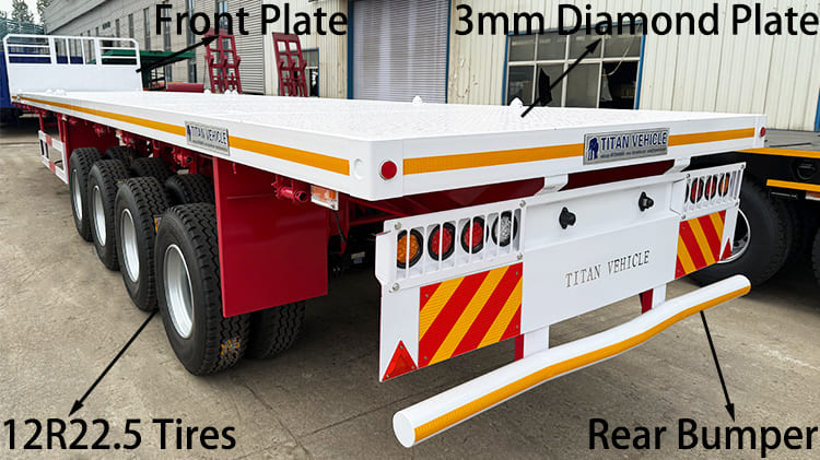4 Axle 48 Ft Flatbed Trailer Truck for Sale in Jamaica