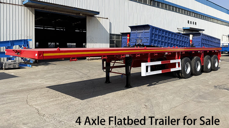 4 Axle 48 Foot Flatbed Trailer for Sale Near Me in Jamaica