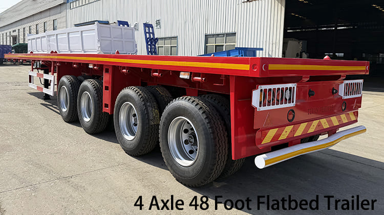 4 Axle 48 Foot Flatbed Trailer for Sale Near Me in Jamaica