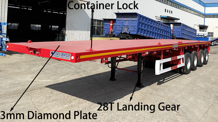 4 Axle 48 Foot Flatbed Trailer for Sale Near Me in Jamaica