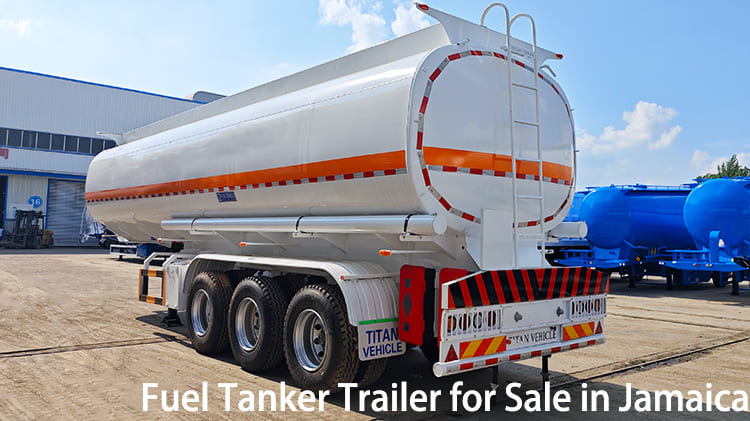 Tri Axle 45000 Liters Fuel Tanker Transport Trailer for Sale in Jamaica