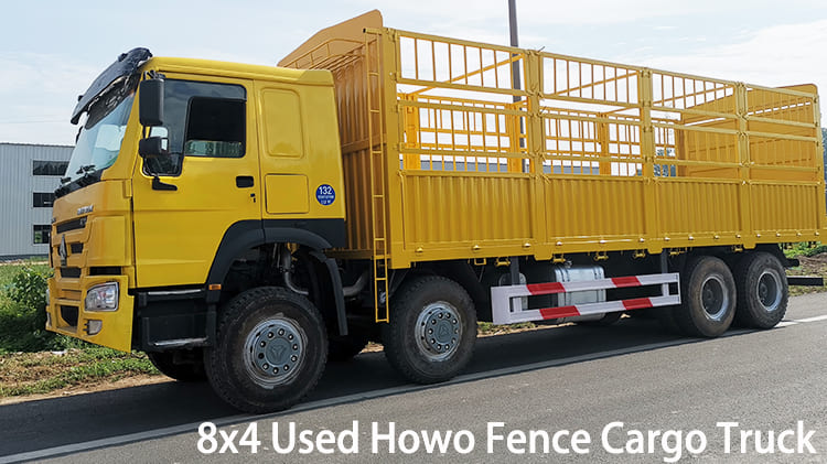 8x4 Used Howo Fence Cargo Truck for Sale in Jamaica