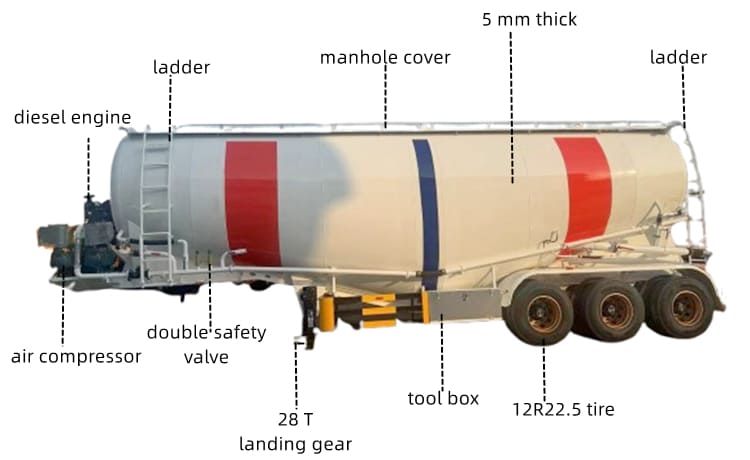 50 CBM Bulk Cement Tanker for Sale in Jamaica