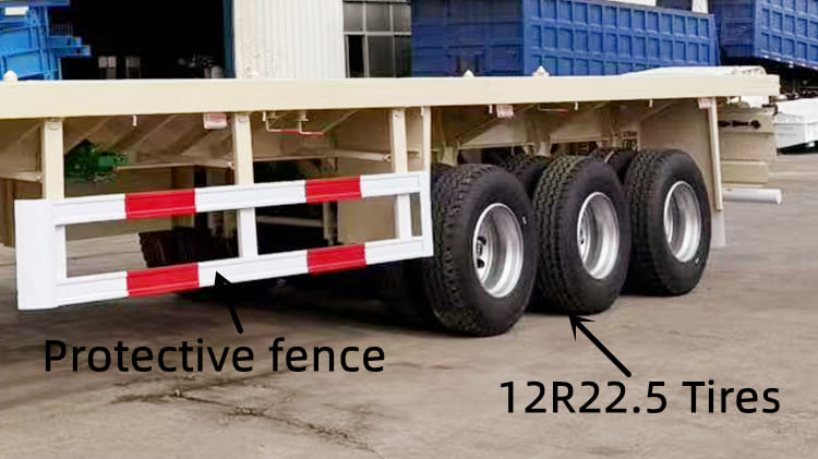 Tri Axle Flatbed Semi Trailer for Sale in Jamaica