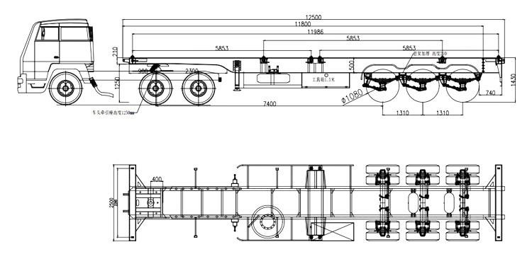 Intermodal Container Chassis Trailer for Sale in Jamaica
