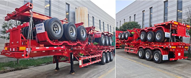 3 Axle 40 Foot Container Chassis Trailer for Sale in Jamaica