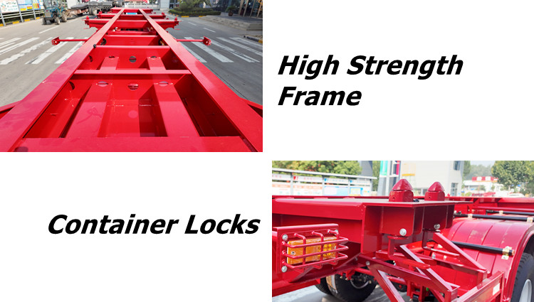 3 Axle 40 Foot Container Chassis Trailer for Sale in Jamaica